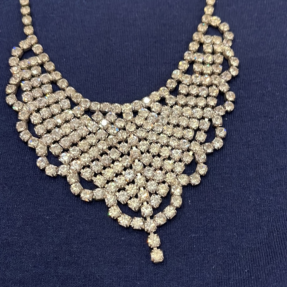 Vintage stunning rhinestone necklace and earrings set